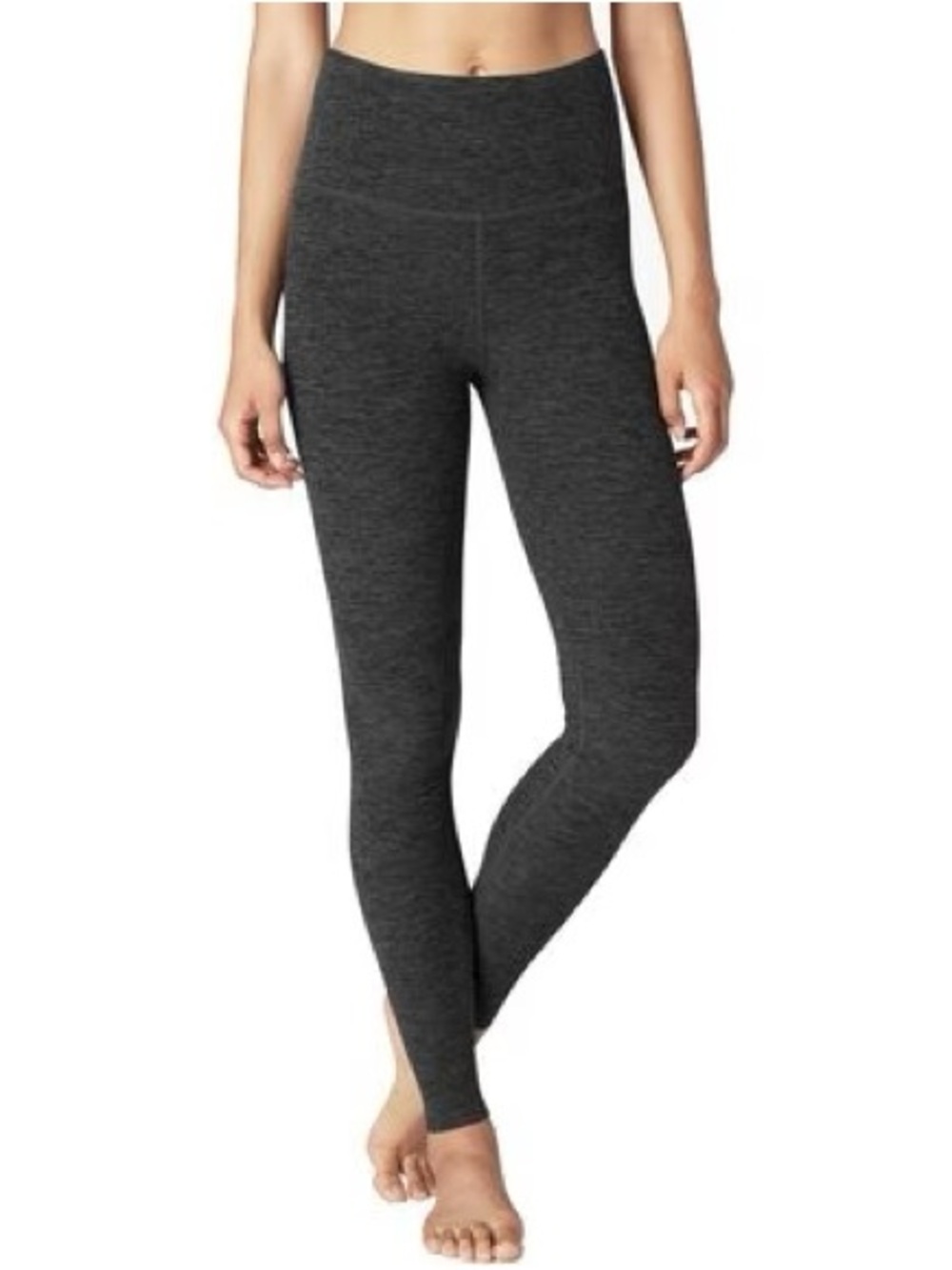 Beyond Yoga Spacedye Caught in the Midi Gray Black High Waist Leggings XS-S Pant